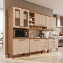 Ver imagem 1 de Cozinha Modulada Completa Móveis Home 100% MDF 10 Portas e 6 Gavetas