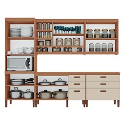 Cozinha Modulada Completa Ester New 100% Mdf Tuboarte 10 Portas e 6 Gavetas - 2
