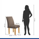 Ver imagem 4 de Conjunto Mesa Stella Ripada 170cm com 6 Cadeiras Canela Tampo Smart Plus com Vidro