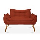 Ver imagem 6 de Kit 02 Poltronas + Namoradeira + Puff Opala Balaqui Decor Terracota