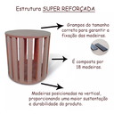 Ver imagem 4 de Puff Gentil Thor Corino Redondo Espuma D18 - Linho - Bege/caramelo