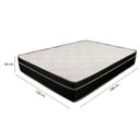 Ver imagem 2 de Cama Box Viúva 128 Tecido Sintetico Branco com Colchão Paris Molas Preto 66x128x188