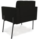 Ver imagem 2 de Poltrona para Sala Pé Metal Preto Kit 2 Ana Suede Preto - Ibiza
