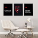 Ver imagem 1 de Kit 3 Quadros Motivacionais Empresa Esforço Resultado 45x34cm - com Vidro:moldura Preta