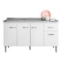 Ver imagem 1 de Balcão para Pia Gabriela 150 Cm 4 Portas Branco Flex Ajl