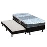 Cama Box C/auxiliar Solteiro: Colchão Castor Bonnel Class + Base Crc Courano Black(88x188) - 1