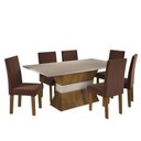 Ver imagem 2 de Conjunto Sala de Jantar Salton 1 Mesa 160cm com 6 Cadeiras Vênus Móveis