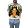 Quadro Decorativo Frida Kahlo Autorretrato Colar Espinhos:Pequeno 44x37cm/Chassi com Borda Infinita - 1
