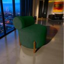 Ver mais imagens de Poltrona Decorativa Mônaco Suede Verde