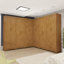 Ver imagem 1 de Closet Casal Duplo Lu 12PTS 8 Gavetas sem Espelho com Pés Quadrados Carioca Móveis