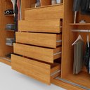 Ver imagem 3 de Roupeiro Casal Imola 3 Portas de Correr 5 Gavetas Freijó-mani 100% Mdf com Trilhos em Alumínio