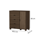 Ver imagem 3 de Kit Cama Solteiro para Quarto Mdf com Cômoda 4 Gavetas 1 Porta Sapateira Bela Design Moderno:chocola