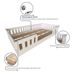 Cama Infantil Montessoriana Solteiro Cori Yescasa - 10