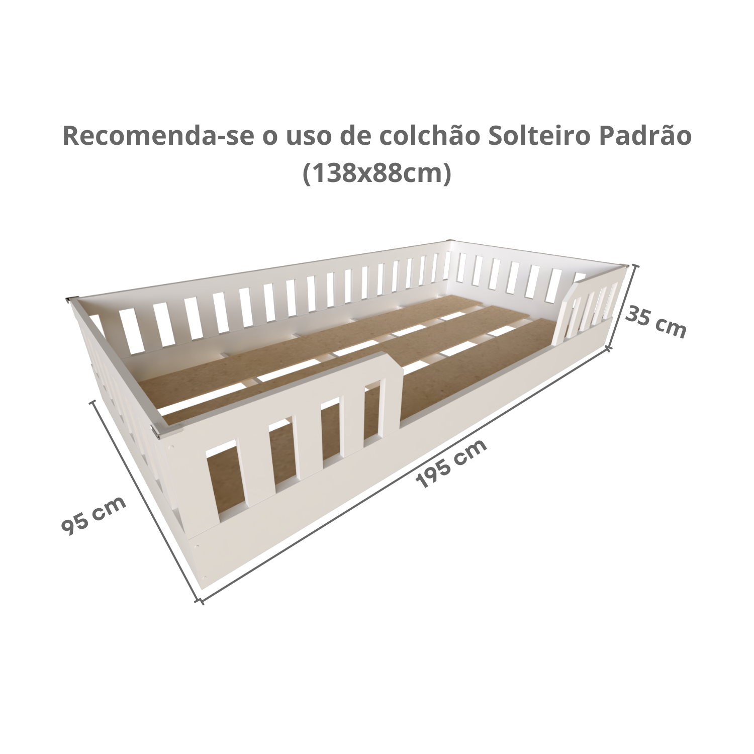 Cama Infantil Montessoriana Solteiro Cori Yescasa - 12
