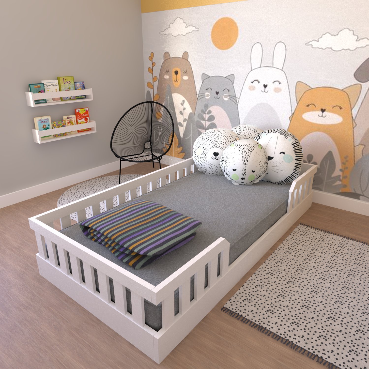 Cama Infantil Montessoriana Solteiro Cori Yescasa