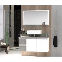 Ver imagem 1 de Conjunto para Banheiro Gabinete com Cuba e Espelheira 80cm Diamante