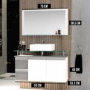Ver imagem 3 de Conjunto para Banheiro Gabinete com Cuba e Espelheira 80cm Diamante
