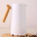 Ver imagem 2 de Jarra Garrafa Térmica Alça Curvada 1000ml Café - Branco