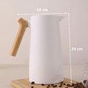 Ver imagem 3 de Jarra Garrafa Térmica Alça Curvada 1000ml Café - Branco