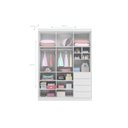Ver imagem 4 de Quarto Infantil Bebê Pérola Cômoda e Guarda Roupa Branco