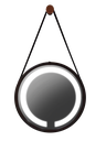 Ver imagem 3 de Espelho Redondo Adnet Iluminado LED Frio 6.000K com Alça 50cm e Pino de Pendurar Preto