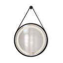 Ver imagem 2 de Espelho Redondo Adnet Iluminado LED Frio 6.000K com Alça 50cm e Pino de Pendurar Preto