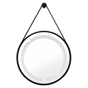 Ver imagem 1 de Espelho Redondo Adnet Iluminado LED Frio 6.000K com Alça 50cm e Pino de Pendurar Preto