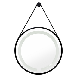 Espelho Redondo Adnet Iluminado LED Frio 6.000K com Alça 50cm e Pino de Pendurar Preto - 1