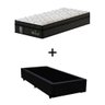 Cama Box Solteiro + Colchão Mola Ensacada Individual Probel Madrid Pillow Euro Solteiro - 1