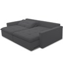 Ver mais imagens de Sofá Cama Retrátil Reclinável para Sala de Estar 208cm Lari F04 Bouclê Grafite - Lyam Decor
