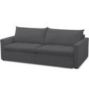 Ver imagem 1 de Sofá Cama Retrátil Reclinável para Sala de Estar 208cm Lari F04 Bouclê Grafite - Lyam Decor