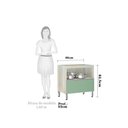 Ver imagem 2 de Balcão Sem Tampo 80cm Misto Basculante Lis Legno Crem e Verde Jade