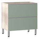 Ver imagem 1 de Balcão Sem Tampo 80cm Misto Basculante Lis Legno Crem e Verde Jade
