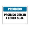 Placa de Sinalização Proibido Deixar a Louça Suja na Pia 15x20cm Tacolado 03 Unidades - 1