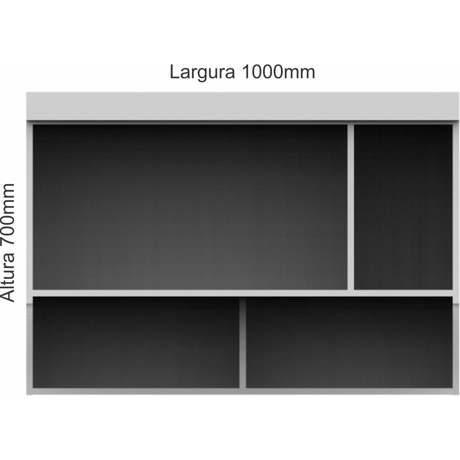 Armário Aéreo Ponte Modulado 1 Porta 1 Nicho Infinity  - 6