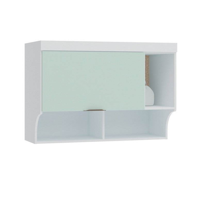 Armário Aéreo Ponte Modulado 1 Porta 1 Nicho Infinity