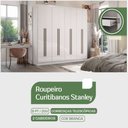 Ver imagem 2 de Guarda-roupa Casal Gigante 8 Portas 2 Gavetas 2,40m com 13 Prateleiras Organizadoras Closet