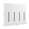 Guarda-roupa Casal Gigante 8 Portas 2 Gavetas 2,40m com 13 Prateleiras Organizadoras Closet - 4