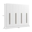 Ver imagem 4 de Guarda-roupa Casal Gigante 8 Portas 2 Gavetas 2,40m com 13 Prateleiras Organizadoras Closet