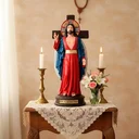Ver imagem 2 de Imagem do Senhor Jesus Das Santas Chagas de Borracha Inquebrável - 25 cm