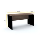 Ver imagem 2 de MESA P/ ESCRITÓRIO 120X60 PANDIN PE40 - WALNUT M1200PE40