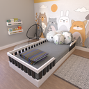 Ver imagem 1 de Cama Infantil Montessoriana Solteiro Cori Yescasa Branco/Preto