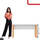 Ver imagem 3 de Mesa Escritório 1500x600x750mm M150-60pe40tub Branco-laranja Picasso