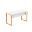 Ver imagem 1 de Mesa Escritório 1500x600x750mm M150-60pe40tub Branco-laranja Picasso