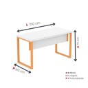 Ver imagem 2 de Mesa Escritório 1500x600x750mm M150-60pe40tub Branco-laranja Picasso