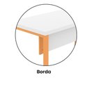 Ver mais imagens de Mesa Escritório 1500x600x750mm M150-60pe40tub Branco-laranja Picasso