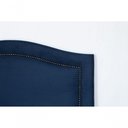 Ver imagem 4 de Cabeceira Solteiro 90x60 Suede Azul Tachas Fumê