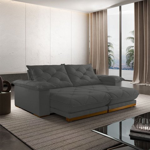 Sofá Retrátil Marrocos 2,90m 05 Lugares Mola Ensacada Txr