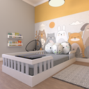 Ver imagem 4 de Cama Infantil Montessoriana Solteiro Cori Yescasa Branco/Cinza Cristal