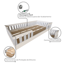 Cama Infantil Montessoriana Solteiro Cori Yescasa - 8
